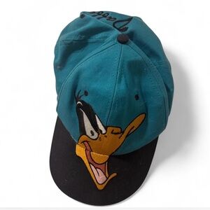 Vintage Teal and Black Daffy Duck Looney Tunes Cap